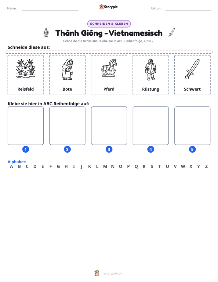 Schneiden & Einfügen Alphabet