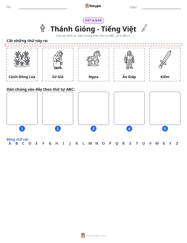 Cắt & Dán Chữ Cái