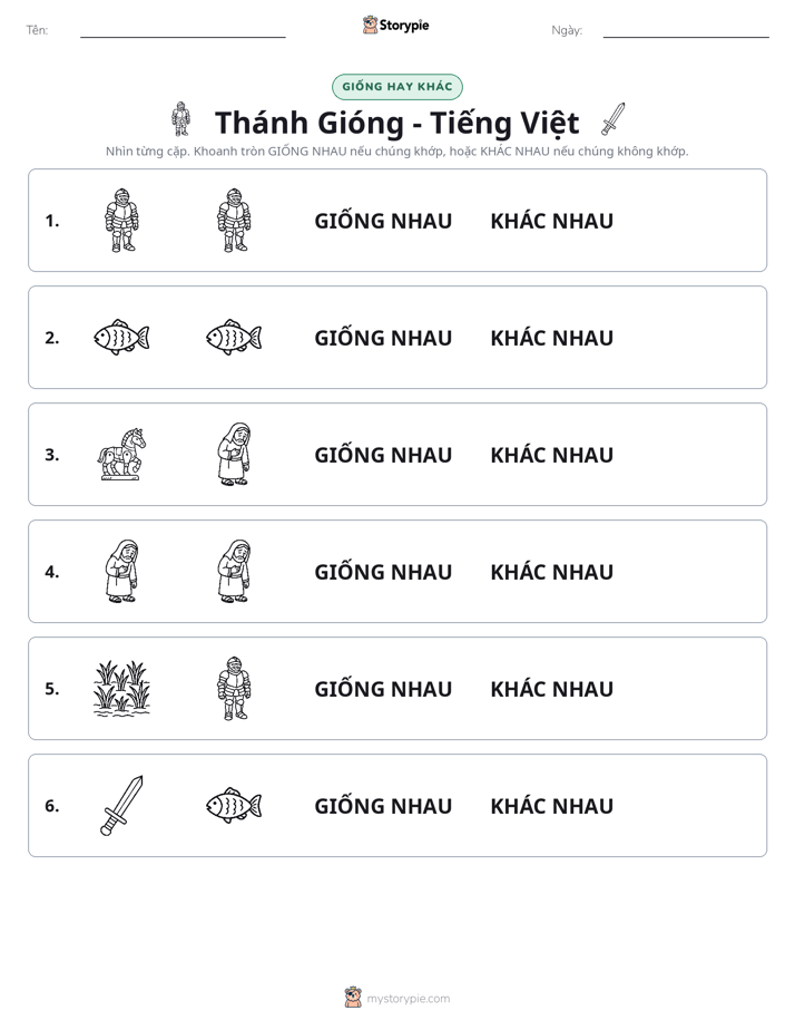 Giống Hay Khác