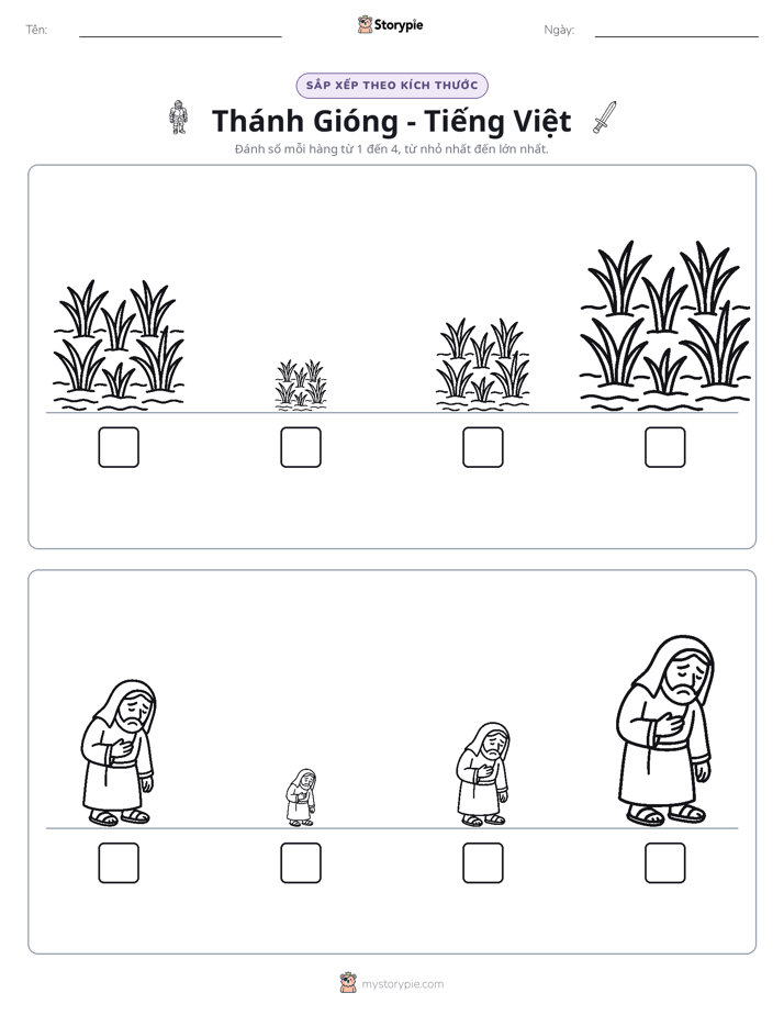 Thứ Tự Kích Thước