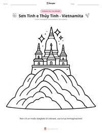 Anteprima della scheda stampabile di Sơn Tinh e Thủy Tinh - Vietnamita