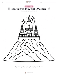 Sơn Tinh ve Thủy Tinh - Vietnam yazdırılabilir çalışma sayfası önizlemesi