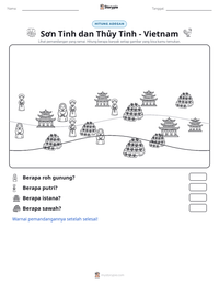 Prabaca lembar kerja cetak Sơn Tinh dan Thủy Tinh - Vietnam