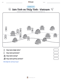 Sơn Tinh ve Thủy Tinh - Vietnam yazdırılabilir çalışma sayfası önizlemesi