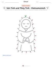 Sơn Tinh und Thủy Tinh - Vietnamesisch druckbare Arbeitsblatt Vorschau
