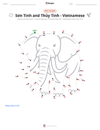 Sơn Tinh and Thủy Tinh - Vietnamese printable worksheet preview