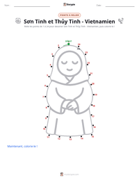 Aperçu de la feuille de travail imprimable Sơn Tinh et Thủy Tinh - Vietnamien
