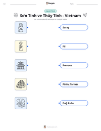 Sơn Tinh ve Thủy Tinh - Vietnam yazdırılabilir çalışma sayfası önizlemesi