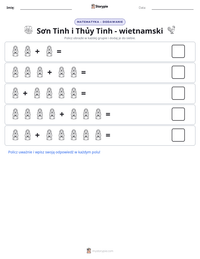 Podgląd drukowalnego arkusza ćwiczeń Sơn Tinh i Thủy Tinh - wietnamski