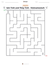 Sơn Tinh und Thủy Tinh - Vietnamesisch druckbare Arbeitsblatt Vorschau