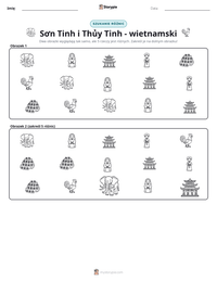 Podgląd drukowalnego arkusza ćwiczeń Sơn Tinh i Thủy Tinh - wietnamski