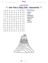 Anteprima della scheda stampabile di Sơn Tinh e Thủy Tinh - Vietnamita