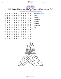 Sơn Tinh ve Thủy Tinh - Vietnam yazdırılabilir çalışma sayfası önizlemesi