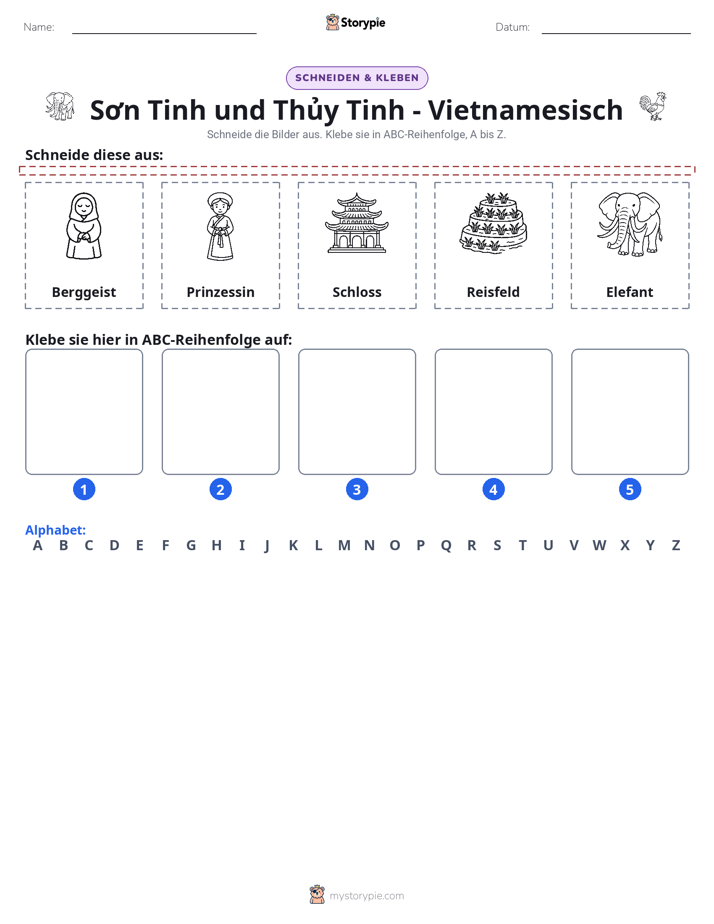Schneiden & Einfügen Alphabet