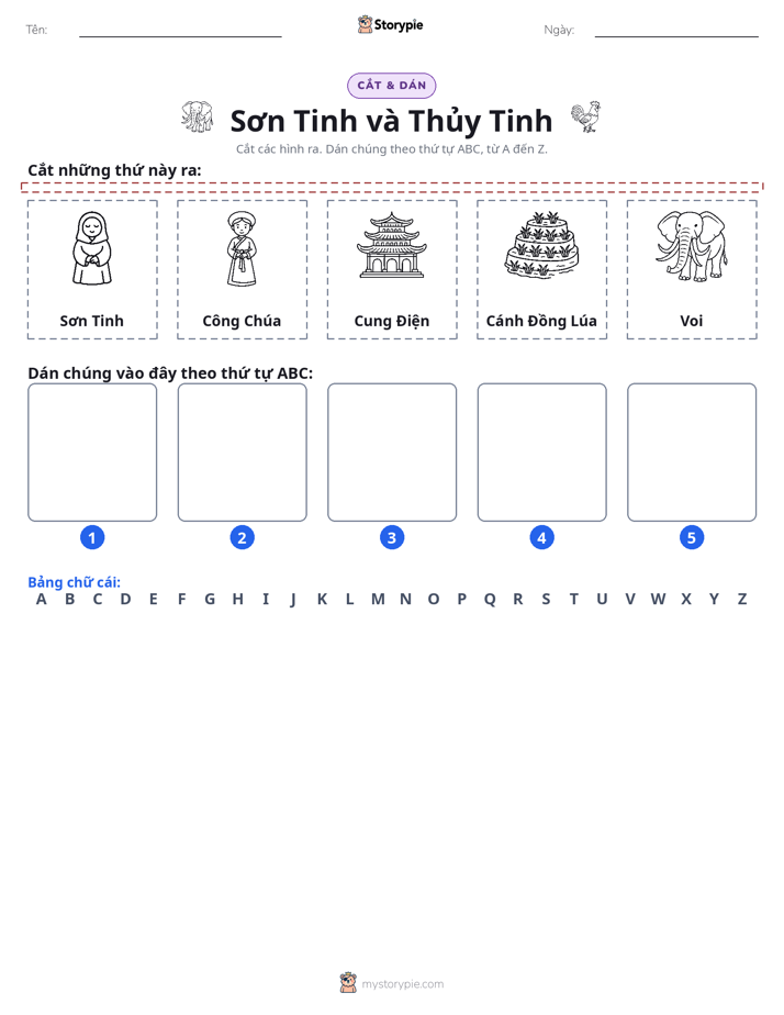 Cắt & Dán Chữ Cái