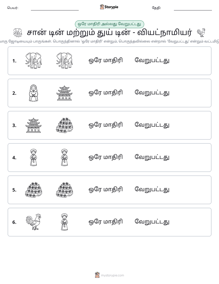 அதே அல்லது மாறுபட்டது