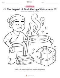 The Legend of Bánh Chưng - Vietnamese printable worksheet preview
