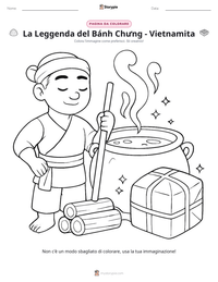 Anteprima della scheda stampabile di La Leggenda del Bánh Chưng - Vietnamita