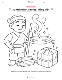 Xem trước tài liệu in sẵn Sự tích Bánh Chưng - Tiếng Việt