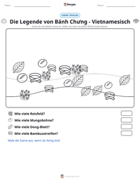 Die Legende von Bánh Chưng - Vietnamesisch druckbare Arbeitsblatt Vorschau