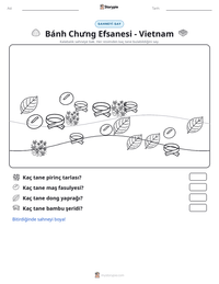 Bánh Chưng Efsanesi - Vietnam yazdırılabilir çalışma sayfası önizlemesi