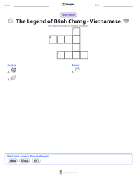 The Legend of Bánh Chưng - Vietnamese printable worksheet preview