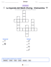 Vista previa de la hoja de trabajo imprimible de La leyenda del Bánh Chưng - Vietnamita