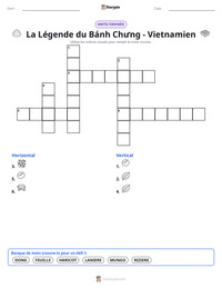 Aperçu de la feuille de travail imprimable La Légende du Bánh Chưng - Vietnamien