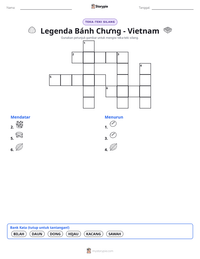 Prabaca lembar kerja cetak Legenda Bánh Chưng - Vietnam