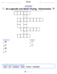 De Legende van Bánh Chưng - Vietnamees afdrukbare werkblad voorbeeld