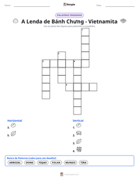 Prévia da folha de atividades imprimível A Lenda de Bánh Chưng - Vietnamita