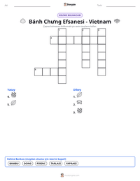 Bánh Chưng Efsanesi - Vietnam yazdırılabilir çalışma sayfası önizlemesi
