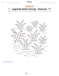 Prabaca lembar kerja cetak Legenda Bánh Chưng - Vietnam