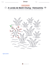 Prévia da folha de atividades imprimível A Lenda de Bánh Chưng - Vietnamita