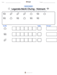Prabaca lembar kerja cetak Legenda Bánh Chưng - Vietnam