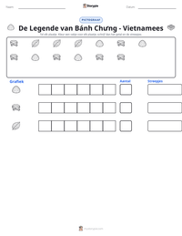 De Legende van Bánh Chưng - Vietnamees afdrukbare werkblad voorbeeld