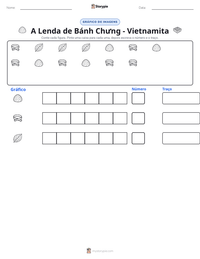 Prévia da folha de atividades imprimível A Lenda de Bánh Chưng - Vietnamita