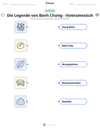Die Legende von Bánh Chưng - Vietnamesisch druckbare Arbeitsblatt Vorschau