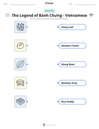 The Legend of Bánh Chưng - Vietnamese printable worksheet preview