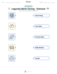 Prabaca lembar kerja cetak Legenda Bánh Chưng - Vietnam