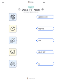반쯩의 전설 - 베트남 인쇄 가능한 워크시트 미리보기