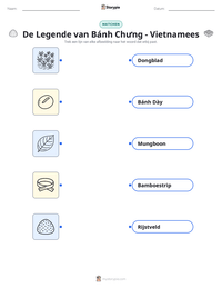 De Legende van Bánh Chưng - Vietnamees afdrukbare werkblad voorbeeld