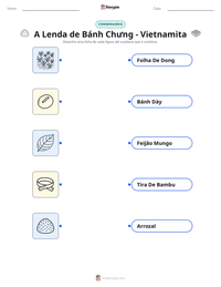 Prévia da folha de atividades imprimível A Lenda de Bánh Chưng - Vietnamita