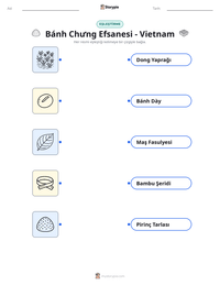 Bánh Chưng Efsanesi - Vietnam yazdırılabilir çalışma sayfası önizlemesi