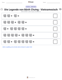 Die Legende von Bánh Chưng - Vietnamesisch druckbare Arbeitsblatt Vorschau