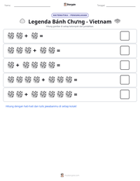 Prabaca lembar kerja cetak Legenda Bánh Chưng - Vietnam