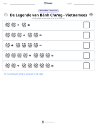 De Legende van Bánh Chưng - Vietnamees afdrukbare werkblad voorbeeld