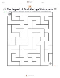 The Legend of Bánh Chưng - Vietnamese printable worksheet preview