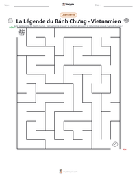 Aperçu de la feuille de travail imprimable La Légende du Bánh Chưng - Vietnamien