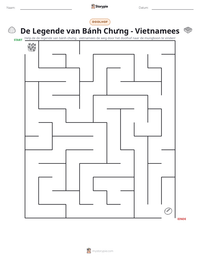 De Legende van Bánh Chưng - Vietnamees afdrukbare werkblad voorbeeld